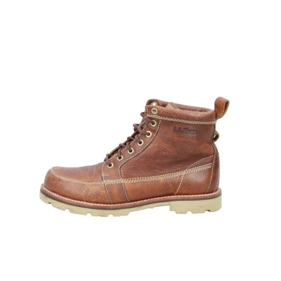 L.L. Bean Other - LL Bean Brown Leather chukka Buffalo Plaid Lined Ankle Boots Size 8 M